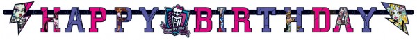 Monster High 2 Grattis på födelsedagen girlang 180cm