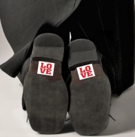 Aperçu: 2 stickers chaussures LOVE 4,5 x 3,6 cm