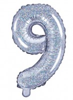 Anteprima: Figura olografica 9 palloncino foil 35 cm