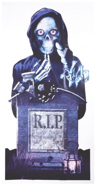 Póster de puerta de Halloween RIP de Grim Reaper 85x165cm