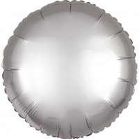 Balon błyszczący srebrna folia 43 cm