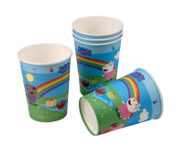6 Peppa Pig rainbow cups 200ml