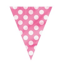 Preview: Pennant chain Tiana Pink Dotted 365cm