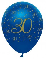6 Luxurious 30th Birthday Ballons 30cm