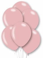 10 Rose Metallic Latex Balloons 27.5cm