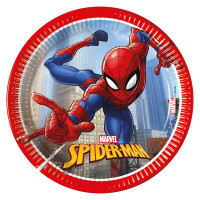 8 Spiderman Web Warriors Pappteller 19cm