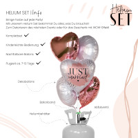 Vorschau: Simply Married Ballonbouquet-Set mit Heliumbehälter