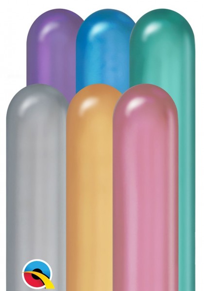 100 globos metálicos de modelado de colores 1,5 m