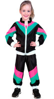 Preview: 80s jogging suit for children black and colorful