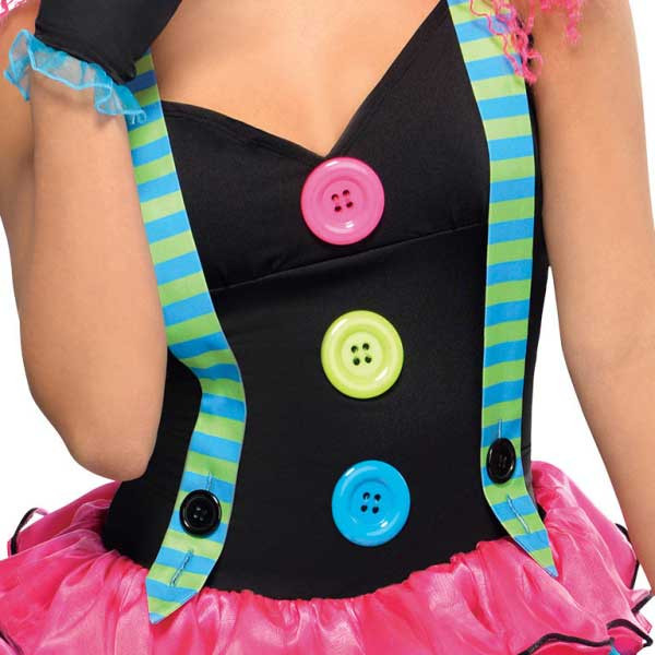 Kolorowy kostium klauna dla dziewczynki 4