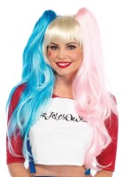 Preview: Long hair plait wig blue-pink