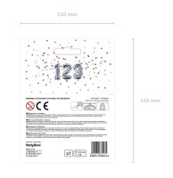 Preview: Number 5 foil balloon silver 35cm