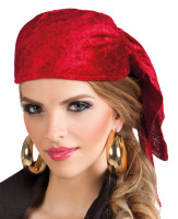 Gorra de novia pirata bucanero rojo