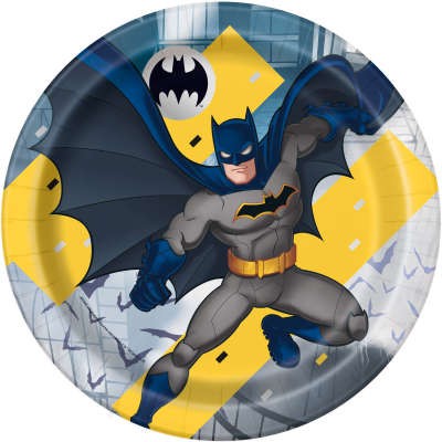 8 platos de papel Batman Hero 23cm