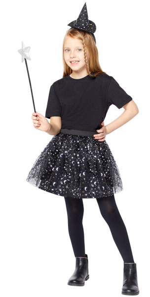 Sparkling witch costume set for girls