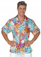 Aperçu: Chemise Hawaï turquoise pour homme