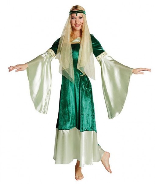 Robe elfe médiévale avec serre-tête