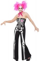 Preview: Elegant skeleton lady jumpsuit black