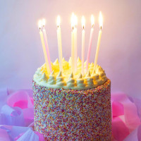 Preview: 16 cake candles skinny pastel colour