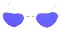 Vorschau: Herz Hippie Brille blau