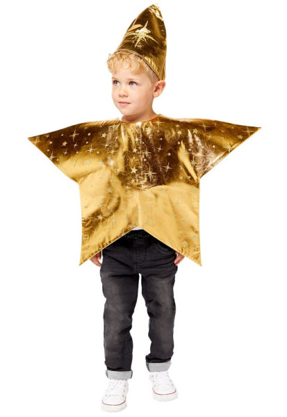 Golden star stars costume for children
