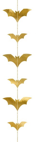 Be Scary bat garland gold 1.5m