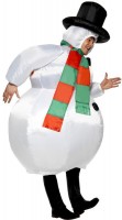 Vista previa: Disfraz hinchable de muñeco de nieve Olly