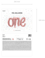 Anteprima: Palloncino my One foil scritta 66cm oro rosa