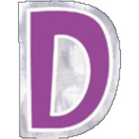 48 balloon stickers letter D.
