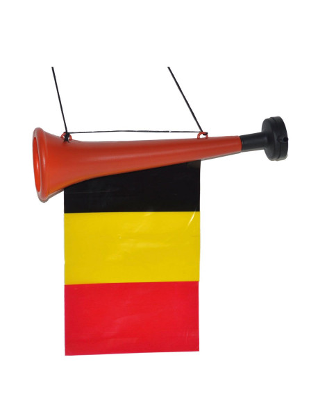 Cuerno de Bélgica con bandera
