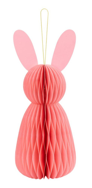 Honeycomb figure Easter bunny pink 30cm