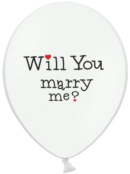 50 Ballons Will You marry me 30cm 2