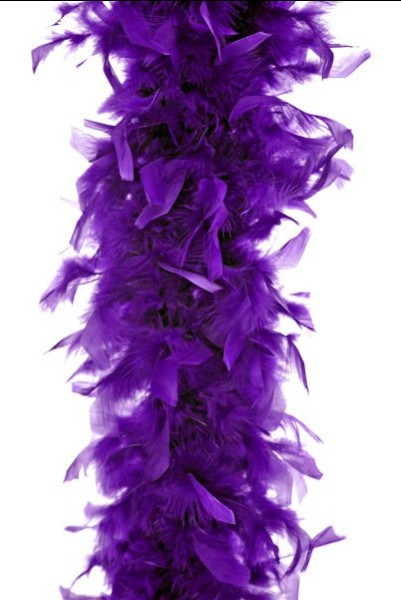 Boa de plumas Tiffy violeta 180cm