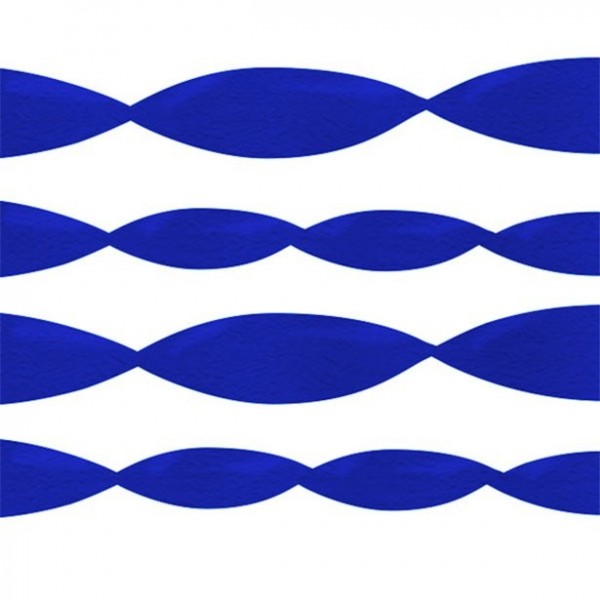 Serpentina de papel crepé azul royal 1,52m