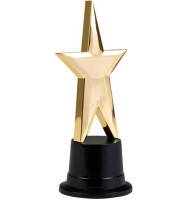 Star Award 22cm guld-sort