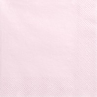20 Napkins Light Pink 33cm