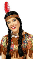 Peluca de mujer india peinado trenzado