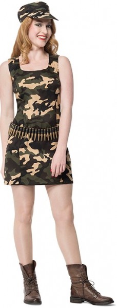Sexy military ladies camouflage dress