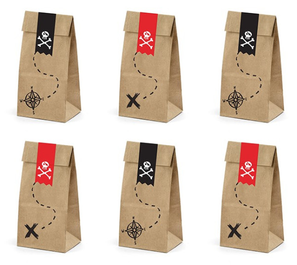 6 South Seas pirate gift bags