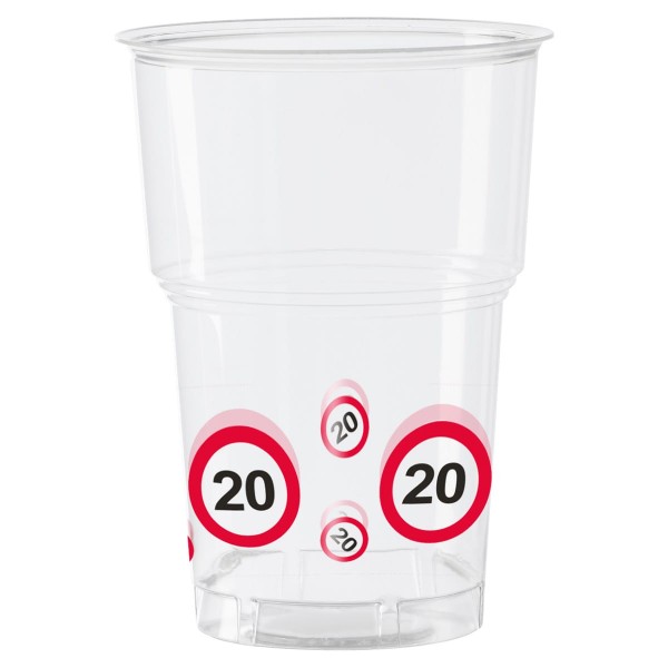 10 traffic sign 20 cups 350ml