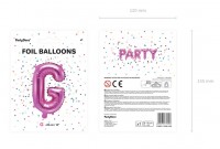 Preview: Foil balloon G fuchsia 35cm