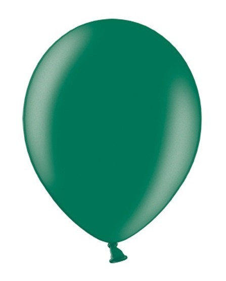 100 ballons métalliques vert bouteille 13cm