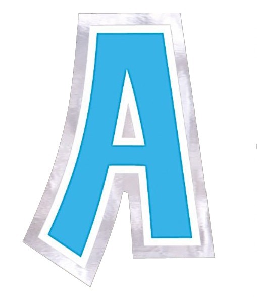 48 balloon stickers letter A
