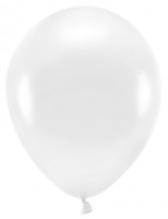 10 Eco metallic Ballons weiß 26cm