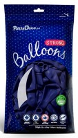 Vorschau: 50 Partystar Luftballons dunkelblau 27cm