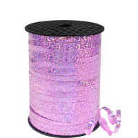 Holographisches Kringelband rosa 228m