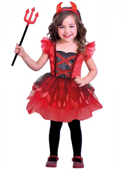 Mini devil costume for girls