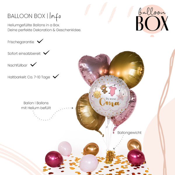 Heliumballon in der Box Du wirst Oma 3