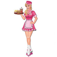 American diner waitress stand 89cm