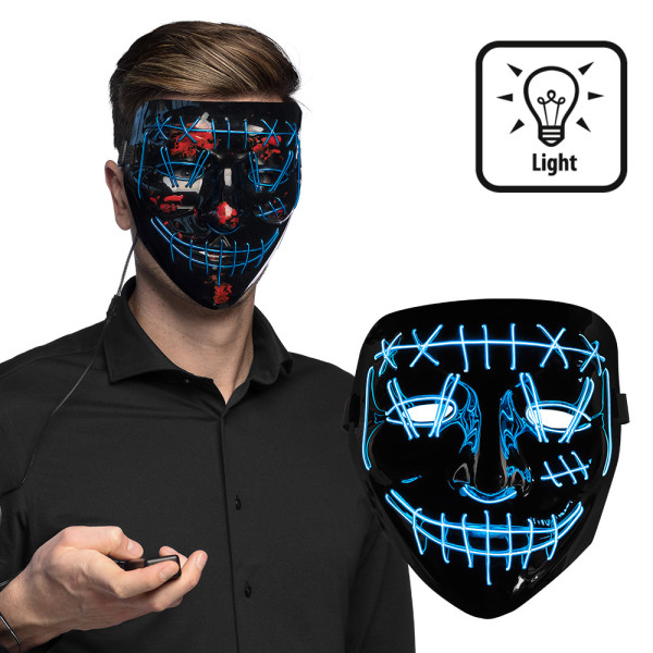 Maska zabójcy LED niebieska